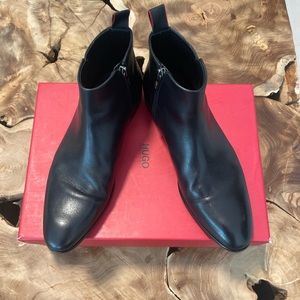 Hugo Boss Black Leather Chelsea Boot